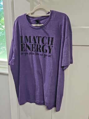 Gildan Purple Short-Sleeve Graphic Tee - I MATCH ENERGY